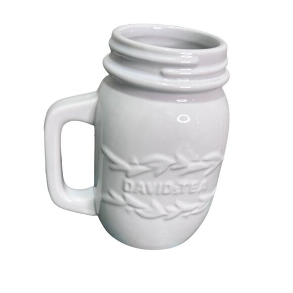 David’s Tea White Mason Jar Mug - Picture 1 of 8
